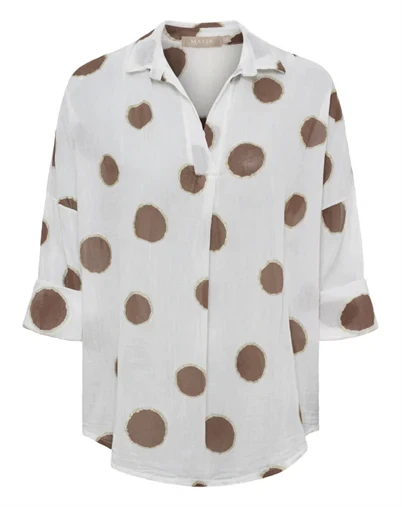 Marta du Chateau - MDCRiva Bluse - Brown